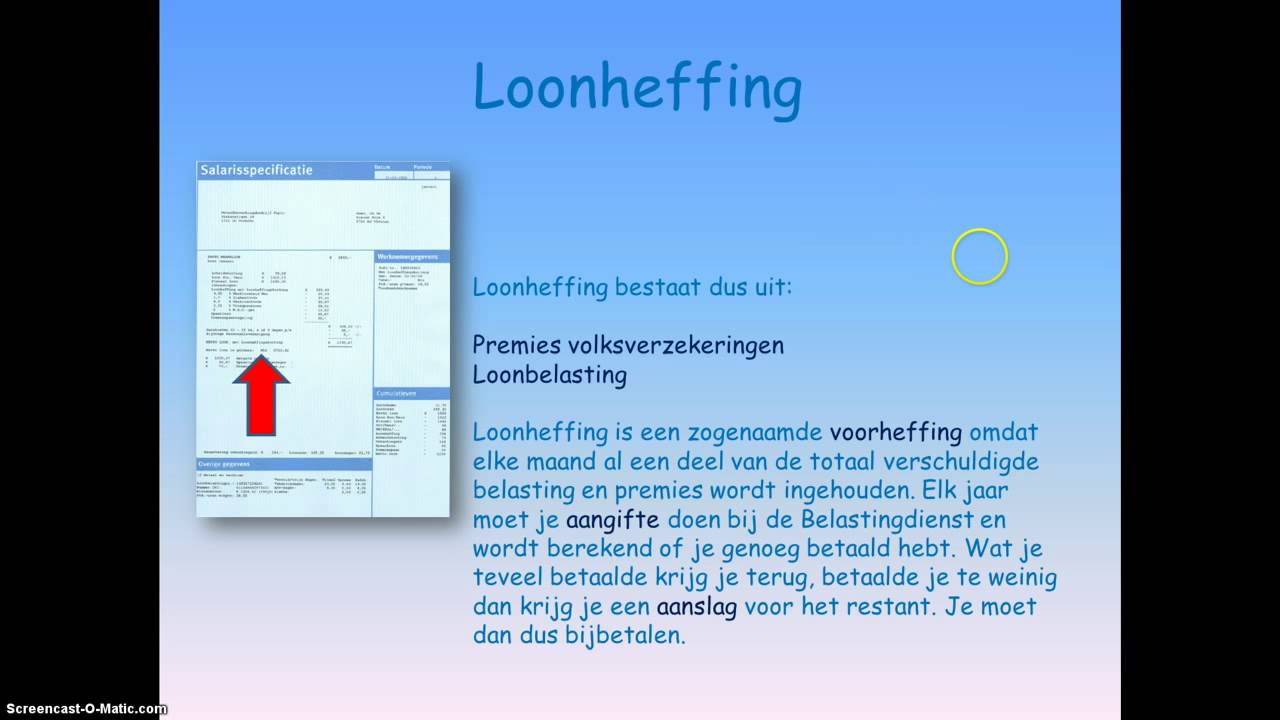 Belasting betalen Loonheffing - YouTube