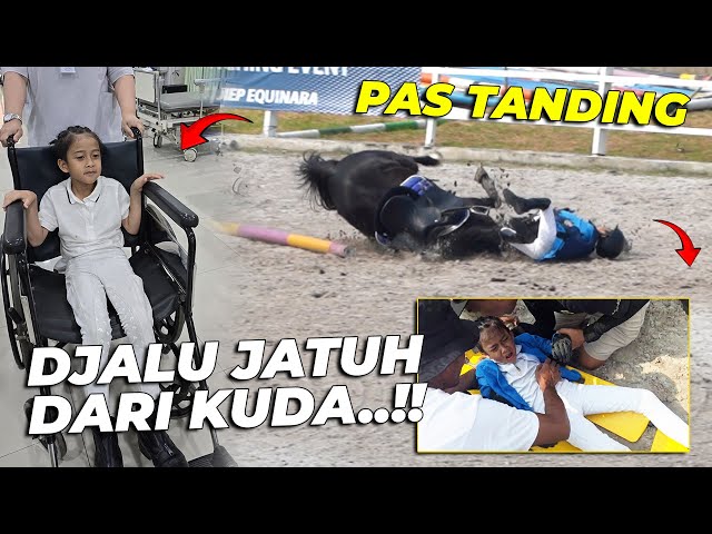 SATU LAPANGAN PADA HEBOH..!! DJALU JATOH DARI KUDA..!! class=