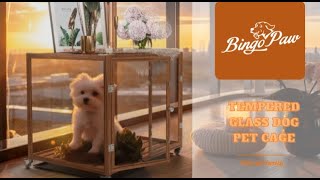 P-XMW133 Bingopaw innovative tempered glass dog cage! 2024 Coolest dog crate on the market! by Bingopaw 45 views 1 month ago 1 minute, 25 seconds