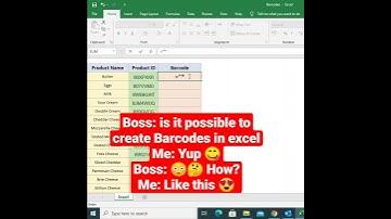 How to Create Barcodes in Excel #shorts #excelguide #exceltutoriales