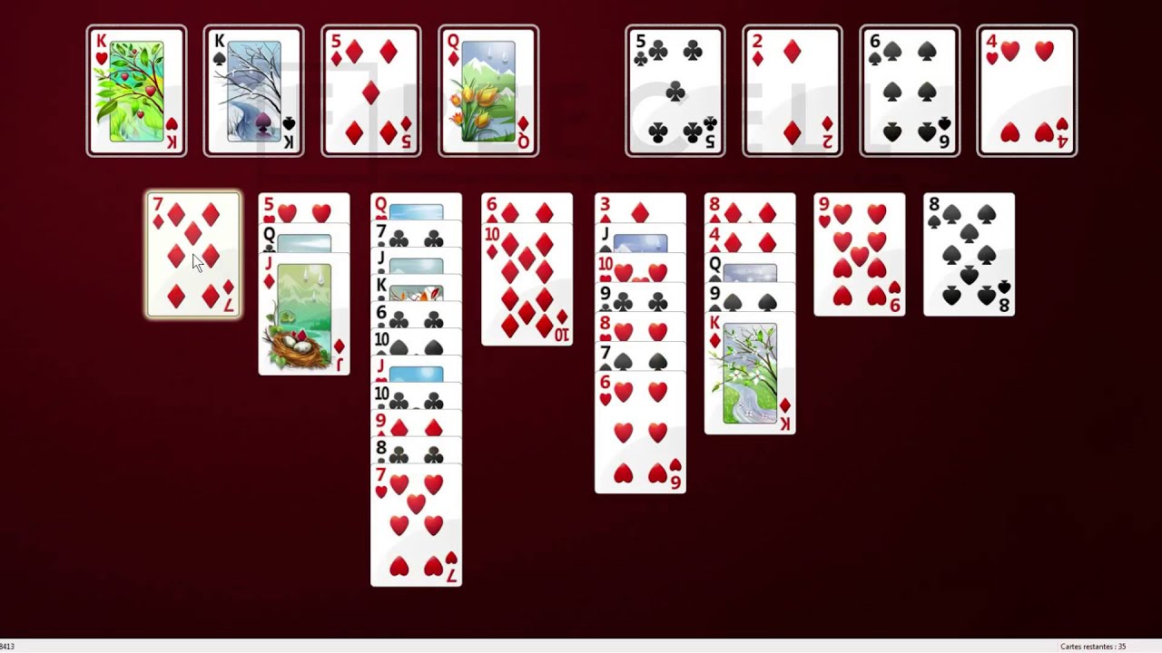 Solution to freecell game 
