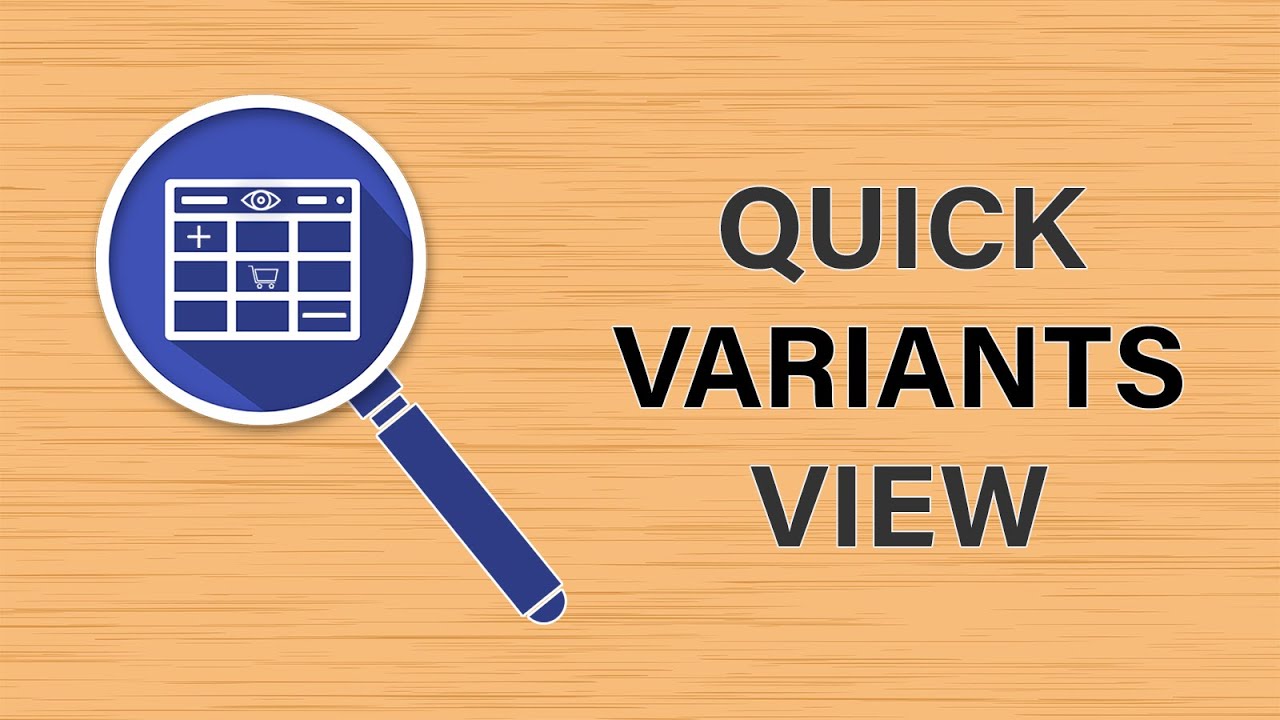 Shopify Quick Variants View App Promo - YouTube