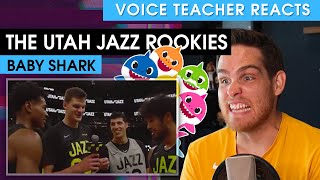 Voice Teacher Reacts to Baby Shark - Utah Jazz Rookies