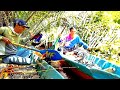 Nekat memasuki parit yang sempit disaat mancing udang galah