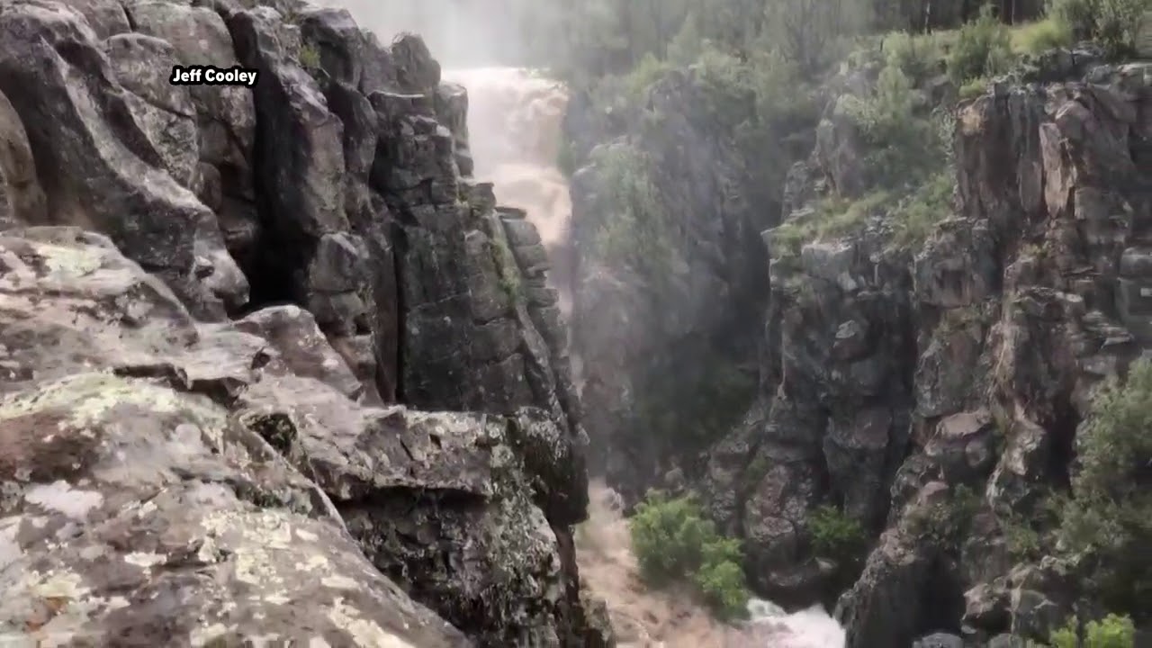 Monsoon water is flowing at Sycamore Falls