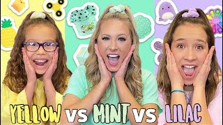 YELLOW 🍌☀️ VS MINT 🧼🧚🏼‍♀️ VS LILAC 🦄🍬 SHOPPING CHALLENGE WITH GUEST SUBSCRIBER!