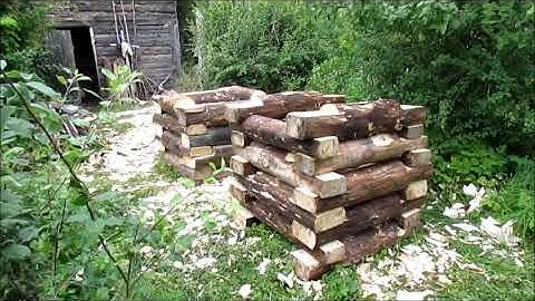 Сруб колодца из осины на усадьбе в Закатове.👌👌👌