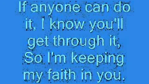 Copy of Keeping my faith in you   by Luther Vandross lyrics