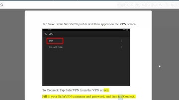 Set up SaferVPN on Amazon Kindle Fire