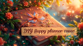 How to make a Happy planner cover of faux leather, DIY tutorial, simple sewing pattern