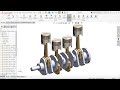 Four Cylinder engine in Solidworks