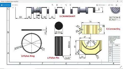 Four Cylinder engine in Solidworks