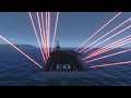 Aircraft Carrier C-RAM Shooting Down Missiles - Harpoon, Anti-Ship  - CIWS in Action - Simulation