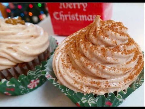 Gingerbread Cupcakes with Cinnamon Cream Cheese Frosting