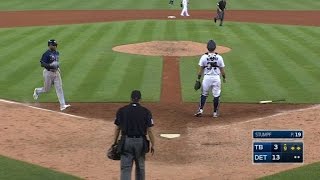 TB@DET: Robertson plates Beckham with sac fly