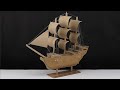 Diy  how to make pirate ship from cardboard at home
