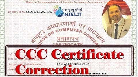 CCC certificate correction method-with RTI proof