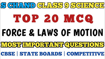 Best MCQ Class 9 Force and Laws of Motion | Class 9 Physics | S. Chand + NCERT MCQs