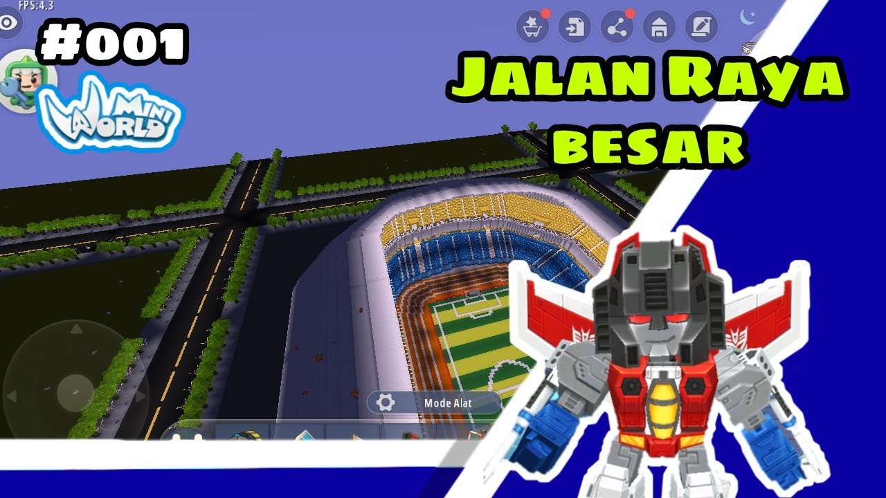 Block Jalan Raya Cara membuat jalan raya dengan cepat || MINI WORLD BLOCK ART - YouTube