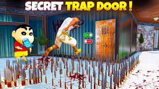 GTA 5 : Franklin & Shinchan Saw A Secret Trapped Door Near Franklin House And Try To Open Door GTA5 screenshot 5