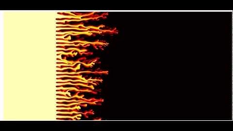 Viscous fingering displacement