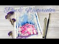 Watercolor Painting with a Pen Sketch- Cabin in Big Bear- Winter Landscape-Tutorial Step by Step