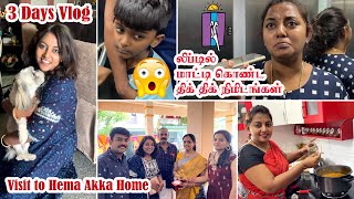 லிப்டில் மாட்டிகிட்டோம் ?? | 3 Days Vlog | Visit to Hema Akka Home | Karthikha Channel Vlog