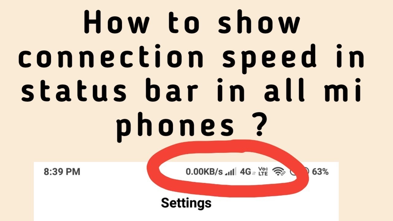 How to show connection speed in status bar. in all mi phones. - YouTube