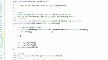 XNA Tutorial 9 - Scrolling Background