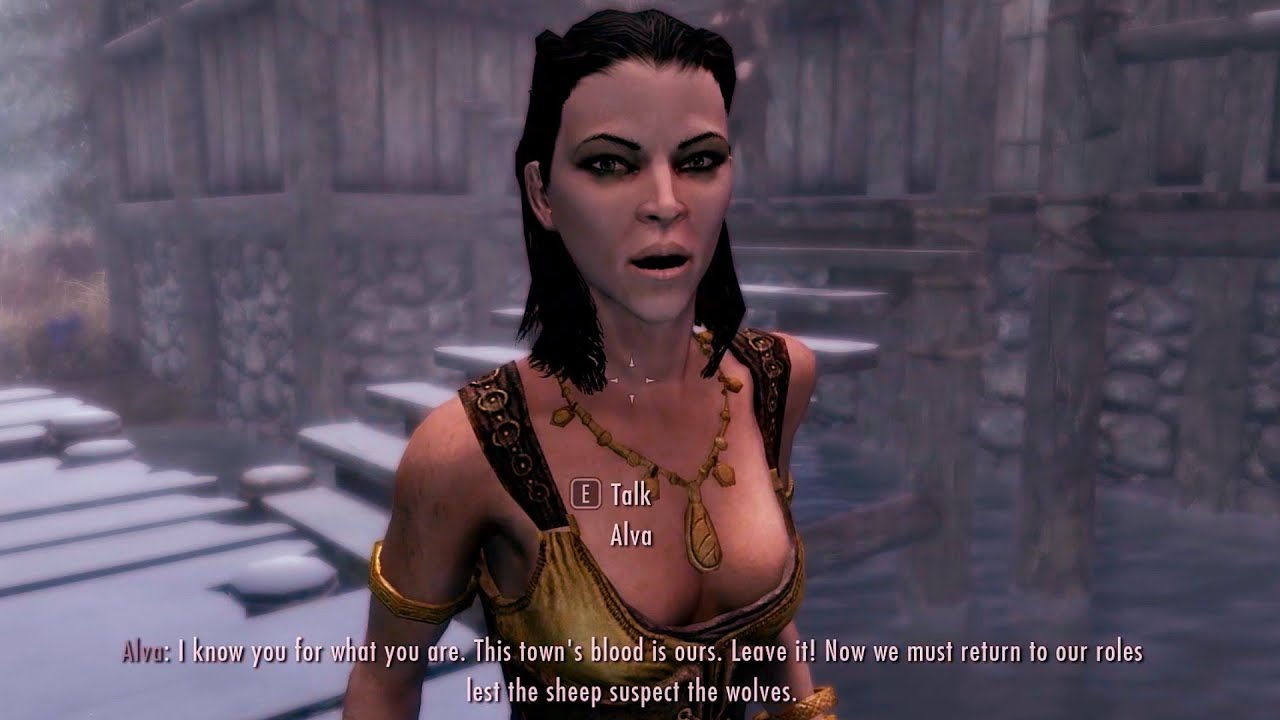 Alva's special quote for vampire character. Skyrim Special Edition