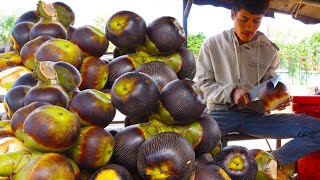 Best For Fruit Lovers ! Amazing Palm Fruit Cutting Skills | Cambodian Street Food