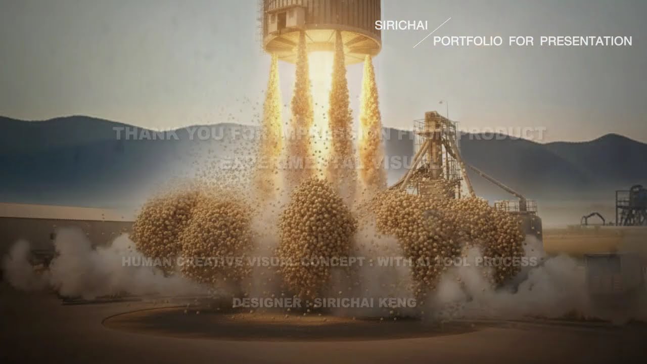 Motion  Concept : Digital Collage Art, Soy Bean Processing Ver.2