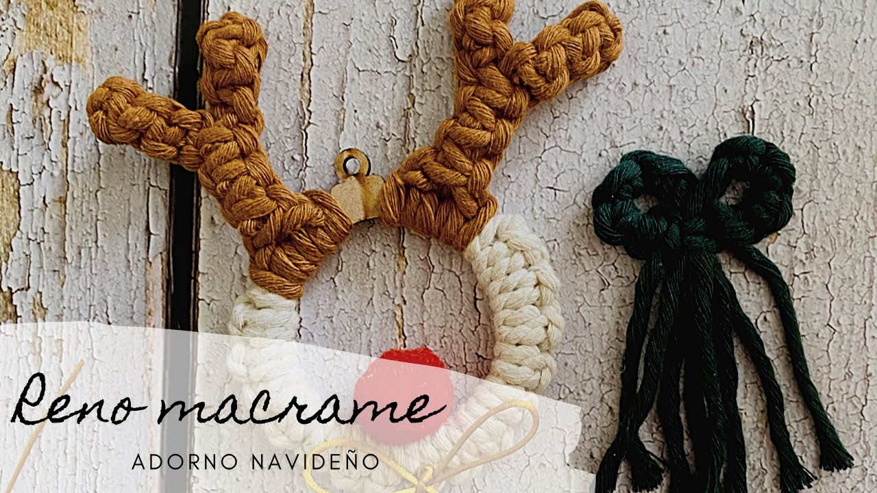 Reno de macrame/Adorno Navideño