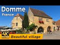 Domme france  picturesque town of xiiith century  walking tour 4k  prigord