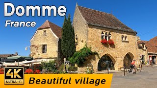 Domme, France - Picturesque Town of XIIIth century | Walking Tour 4k | Périgord