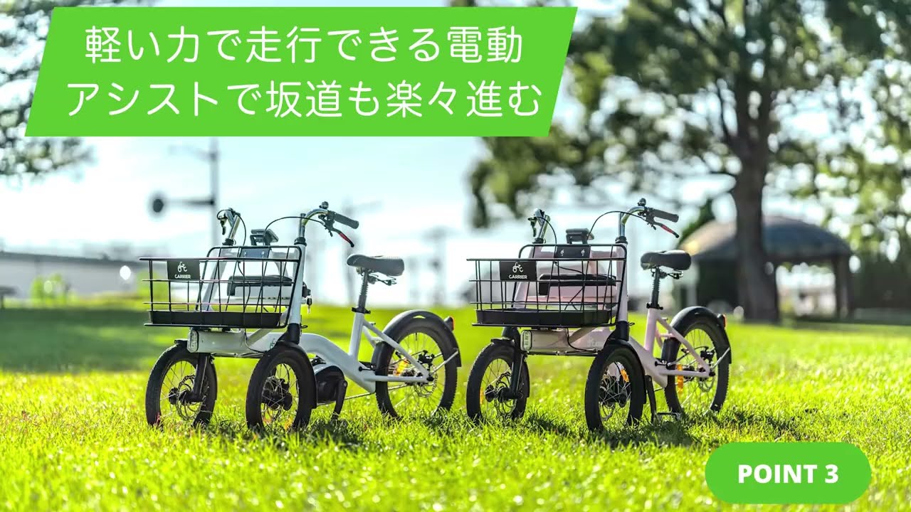 CARRIER Electric Assist Tricycle - YouTube