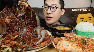 진정한[한국인의밥상]! 가오리찜과 배추겉절이에 된장찌개 가르마의 생선 먹방은 못참지~STEAMED STINGRAY MUKBANG