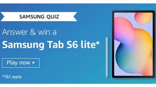 Amazon Quiz Answers | Samsung Quiz | Win Samsung Tab S6 Lite | FunZone screenshot 3