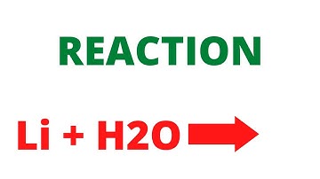 Lithium (Li) + Water H20, The balanced equation between lithium and water