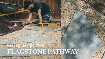 Building a Stepping Stone Garden Pathway｜Kitchen Garden Update｜Flagstone Walkway DIY｜GardenMakingEP4