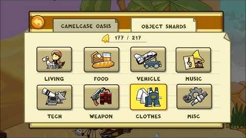 Scribblenauts Unlimited - Object Shards Part 7: Clothes.