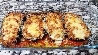 دنجال معمر بالكفتة و الفرماج فالفران ? باذنجال محشي/ aubergines farcies au four