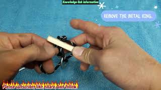 How to solve the rope, wood, and metal ring puzzle no. 10 #puzzle