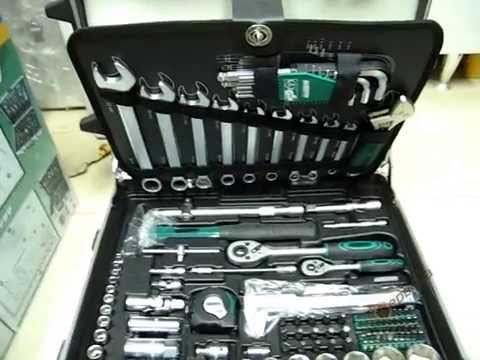 YouTube Alu-Werkzeugtrolley tlg. BRÜDER 159 - - - M29077 MANNESMANN WERKZEUGE