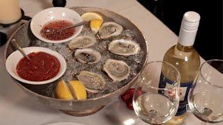 Lobster Francese and  Oysters on the Half Shell with Mignonette Sauce