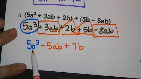 6.3 #6 - 9 Adding & Subtracting Polynomials