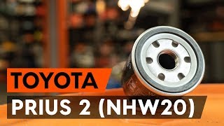 Come sostituire Filtro olio motore TOYOTA PRIUS Hatchback (NHW20_) - video gratuito online
