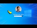 How to Change Windows User Name in Windows 10 or 11