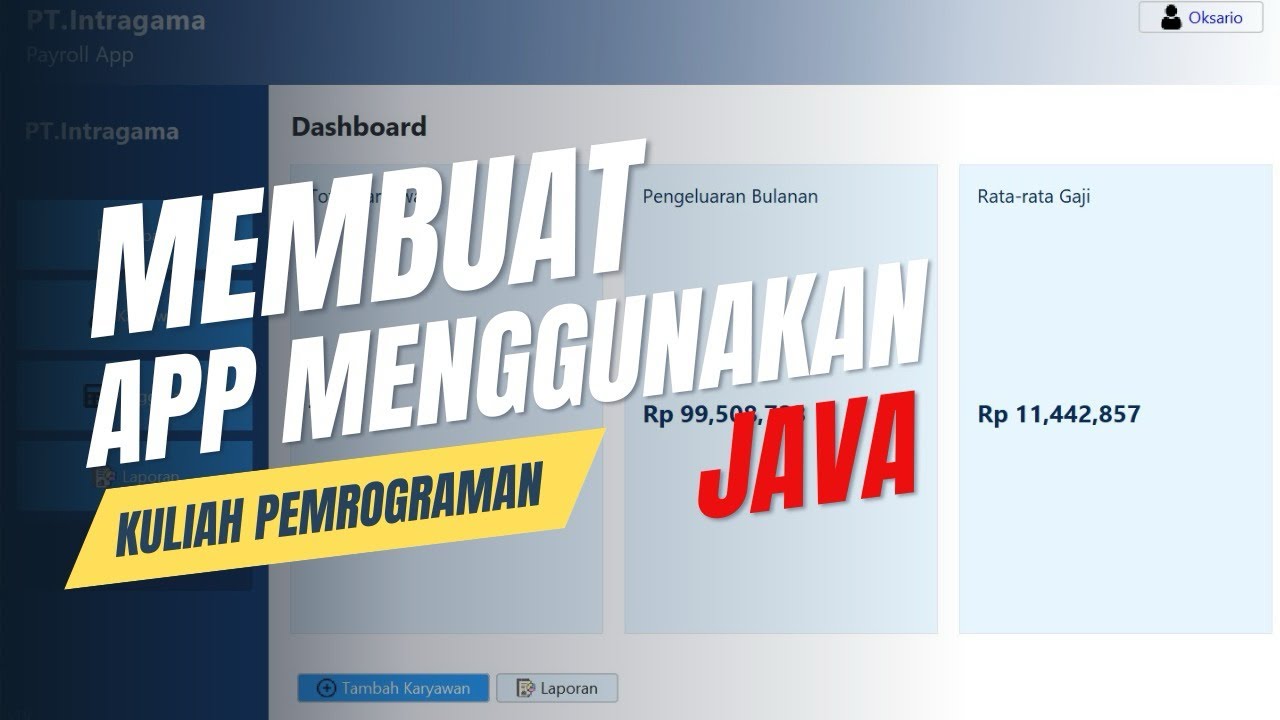 Membuat Aplikasi Dekstop Menggunakan bahasa Pemrograman Java - YouTube