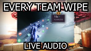 Every Team Wipe from Subclass Gauntlet 2 (LIVE AUDIO) | Destiny 2